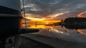 Wschód słońca nad jeziorem Niegocin w Wilkasach, grudzień 2024 r. - zdjęcie 9