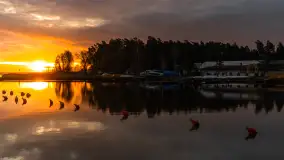 Wschód słońca nad jeziorem Niegocin w Wilkasach, grudzień 2024 r. - zdjęcie 14