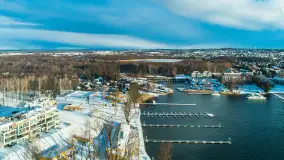 Zimowa zatoka Tracz na zdjęciach z lotu ptaka, styczeń 2025 r. - zdjęcie 21