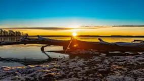 Wschód słońca nad jeziorem Święcajty w Kolonii Rybackiej - zdjęcie 6