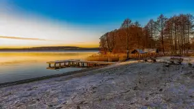 Wschód słońca nad jeziorem Święcajty w Kolonii Rybackiej - zdjęcie 14