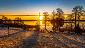 Wschód słońca nad jeziorem Święcajty w Kolonii Rybackiej - zdjęcie 29