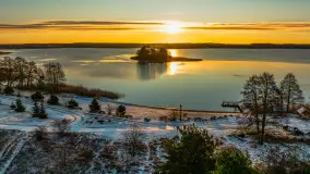 Wschód słońca nad jeziorem Święcajty w Kolonii Rybackiej - zdjęcie 3