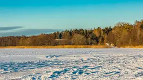 Jezioro Dargin przed zachodem słońca, luty 2025 r. - zdjęcie 4