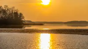 Zachód słońca na Fuledzie, jezioro Dobskie, marzec 2025 r. - zdjęcie 41