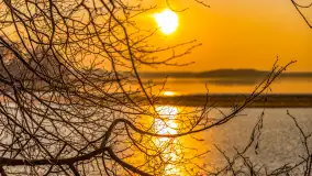 Zachód słońca na Fuledzie, jezioro Dobskie, marzec 2025 r. - zdjęcie 10