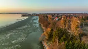 Zachód słońca na Fuledzie, jezioro Dobskie, marzec 2025 r. - zdjęcie 4