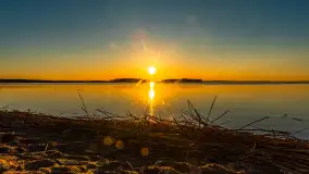 Zachód nad jeziorem Śniardwy, Szeroki Ostrów, marzec 2025 r. - zdjęcie 12