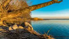 Zachód nad jeziorem Śniardwy, Szeroki Ostrów, marzec 2025 r. - zdjęcie 11