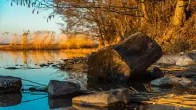 Zachód nad jeziorem Śniardwy, Szeroki Ostrów, marzec 2025 r. - zdjęcie 23