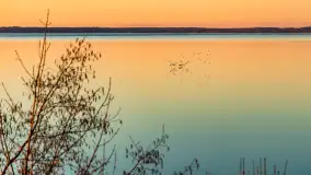 Zachód nad jeziorem Śniardwy, Szeroki Ostrów, marzec 2025 r. - zdjęcie 30