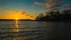 Zachód słońca nad jeziorem Kisajno, widziany z portu COS - zdjęcie 5