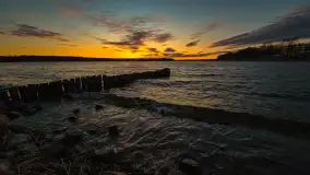 Zachód słońca nad jeziorem Kisajno, widziany z portu COS - zdjęcie 8