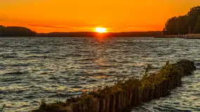 Zachód słońca nad zatoką Tracz i jeziorem Kisajno - zdjęcie 35