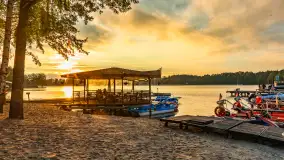 Zachód słońca nad jeziorem Bocznym, Marina Lester Club, maj 2025 r. - zdjęcie 14