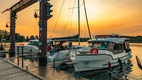 Zachód słońca nad jeziorem Bocznym, Marina Lester Club, maj 2025 r. - zdjęcie 1