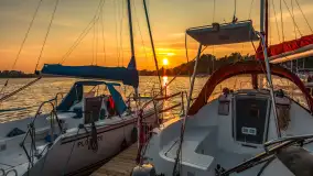 Zachód słońca w porcie Piękny Brzeg, czerwiec 2025 r. - zdjęcie 4