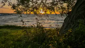 Zachód słońca w Pierkunowie, jezioro Kisajno, czerwiec 2025 r. - zdjęcie 8