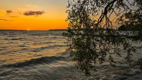 Zachód słońca w Pierkunowie, jezioro Kisajno, czerwiec 2025 r. - zdjęcie 15