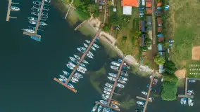 Zachód słońca nad jeziorem Bocznym, Rydzewo z lotu ptaka, lipiec 2025 r. - zdjęcie 46