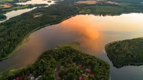 Zachód słońca nad jeziorem Kisajno, Łabędzi Ostrów, lipiec 2025 r. - zdjęcie 16
