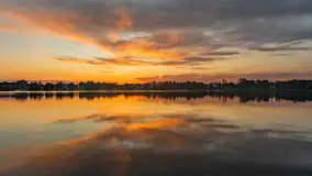 Jezioro Boczne po zachodzie słońca, lipiec 2025 r. - zdjęcie 2