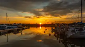 Zachód słońca nad jeziorem Bocznym, lipiec 2025 r. - zdjęcie 1