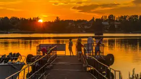 Zachód słońca nad jeziorem Bocznym, lipiec 2025 r. - zdjęcie 13