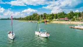 Jezioro Święcajty i Piękny Brzeg z lotu ptaka, sierpień 2025 r. - zdjęcie 18