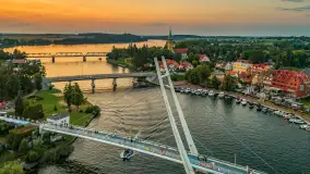 Mikołajki po zachodzie słońca z drona, sierpień 2025 r. - zdjęcie 4