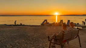 Zachód słońca nad jeziorem Śniardwy, Marina Śniardwy, sierpień 2025 r. - zdjęcie 14