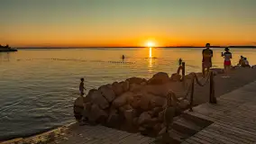 Zachód słońca nad jeziorem Śniardwy, Marina Śniardwy, sierpień 2025 r. - zdjęcie 33