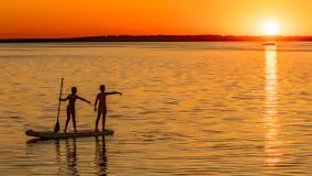 Zachód słońca nad jeziorem Śniardwy, Marina Śniardwy, sierpień 2025 r. - zdjęcie 18