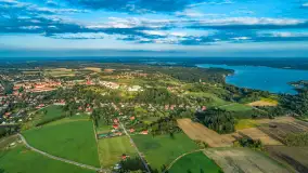 Mamry, Węgorapa i Węgorzewo w tle z drona, sierpień 2025 r. - zdjęcie 19