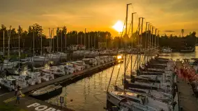 Zachód słońca w Węgorzewie, port Keja, sierpień 2025 r. - zdjęcie 25