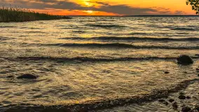 Zachód słońca nad jeziorem Śniardwy, Szeroki Ostrów, czerwiec 2025 r. - zdjęcie 15