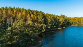 Jezioro Wesołek i puszcza Piska z drona, jesień 2025 r. - zdjęcie 3