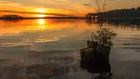 Zachód słońca nad jeziorem Gołdopiwo, listopad 2025 r. - zdjęcie 32