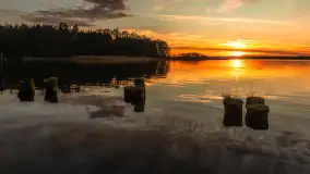 Zachód słońca nad jeziorem Gołdopiwo, listopad 2025 r. - zdjęcie 24