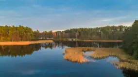 Zachód słońca nad jeziorem Gołdopiwo z drona, listopad 2025 r. - zdjęcie 40