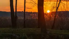 Zachód słońca nad jeziorem Bocznym w Rydzewie, listopad 2025 r. - zdjęcie 8