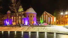 Nocne i zaśnieżone Giżycko, listopad 2025 r. - zdjęcie 4