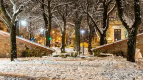 Nocne i zaśnieżone Giżycko, listopad 2025 r. - zdjęcie 16