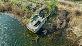 Niewielkie jezioro niedaleko śluzy Długopole, kwiecień 2025 r. - zdjęcie 13