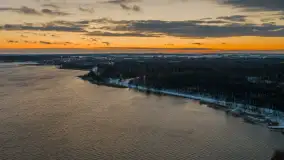 Giżycko pod koniec dnia z drona, styczeń 2026 r. - zdjęcie 21