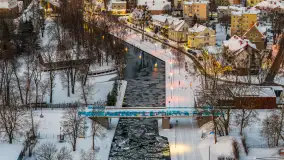 Giżycko pod koniec dnia z drona, styczeń 2026 r. - zdjęcie 25