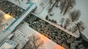 Giżycko pod koniec dnia z drona, styczeń 2026 r. - zdjęcie 17