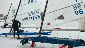 Pierwsze bojery w sezonie 2026 (styczeń), jezioro Śniardwy, Nowe Guty - zdjęcie 24