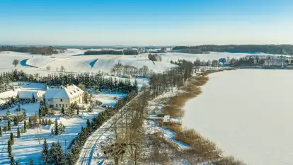 Paprotki i jezioro Paproteckie w zimowej aurze, styczeń 2026 r.