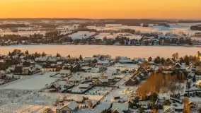 Zachód słońca nad jeziorem Bocznym z drona, styczeń 2026 r. - zdjęcie 27